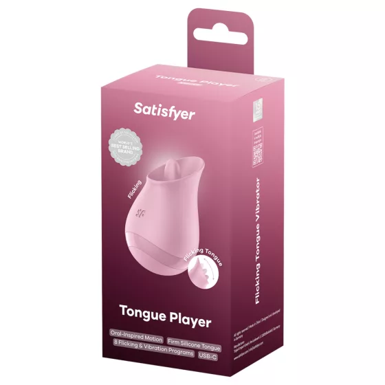 Satisfyer Tongue Player - vibrátor na klitoris s jazykom - ružová