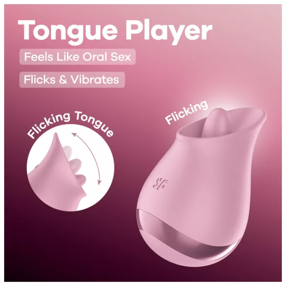 Satisfyer Tongue Player - vibrátor na klitoris s jazykom - ružová