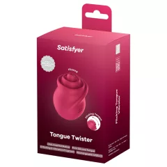   Satisfyer Tongue Twister - rotačný vibrátor na klitoris s jazykom - ružový