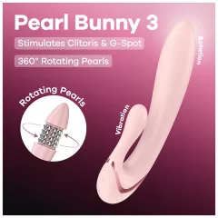  Satisfyer - Pearl Bunny 3 rotačný perlový králikový vibrátor (ružový)