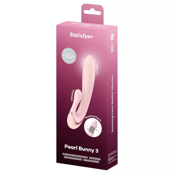 Satisfyer - Pearl Bunny 3 rotačný perlový králikový vibrátor (ružový)