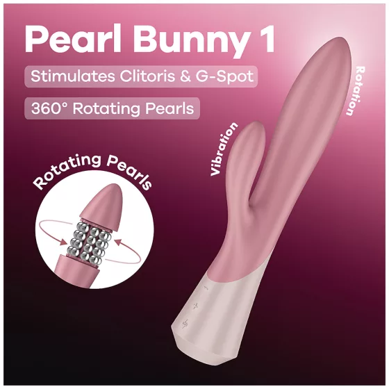 Satisfyer - Pearl Bunny 1 rotačný perlový zajkový vibrátor (ružový)