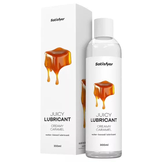 Satisfyer Juicy Creamy Caramel - ochutený lubrikačný gél (300 ml)