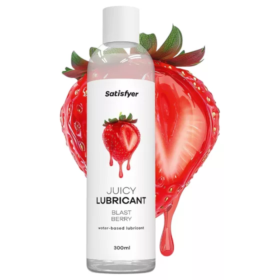 Satisfyer Juicy Blast Berry - ochutený lubrikačný gél (300 ml)
