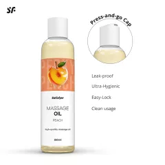 Satisfyer - masážny olej - broskyňa - 250ml