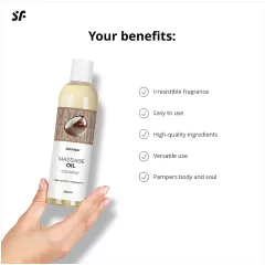 Satisfyer - masážny olej - kokos - 250 ml