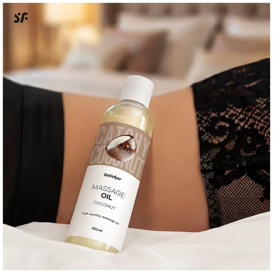 Satisfyer - masážny olej - kokos - 250 ml