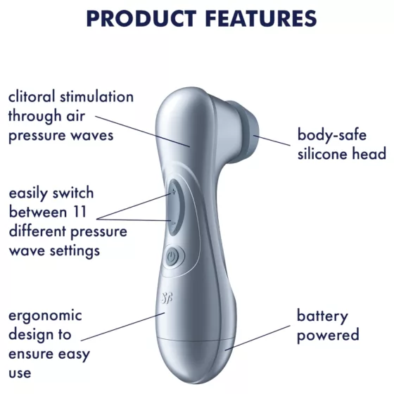 Satisfyer Pro2 Gen2 - stimulátor klitorisu s tlakovými vlnami - modrá