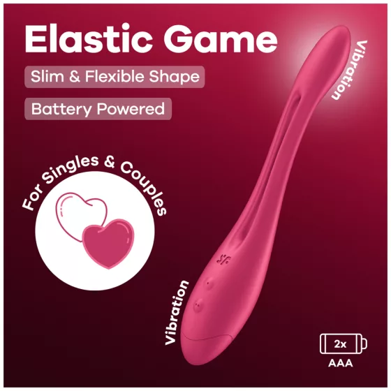 Satisfyer - párový vibrátor - flexibilný, ružový