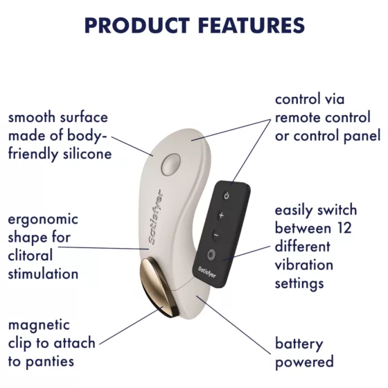 Satisfyer - vibračné nohavičky - bezdrôtové ovládanie - biele