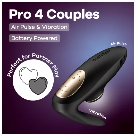 Satisfyer Pro 4 Couples - párový vibrátor s tlakovou stimuláciou klitorisu