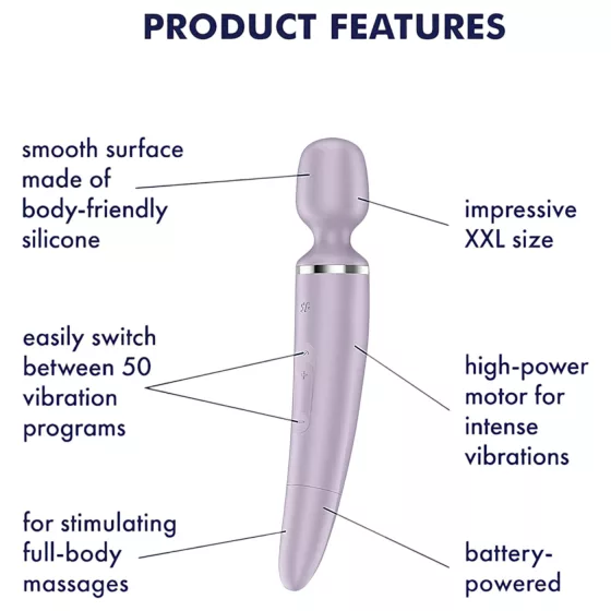 Satisfyer Wand-er Women - masážny vibrátor (fialový)