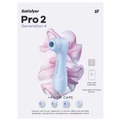   Satisfyer Pro 2 Gen4 - aplikáciou ovládaný stimulátor klitorisu s tlakovými vlnami (modrý)