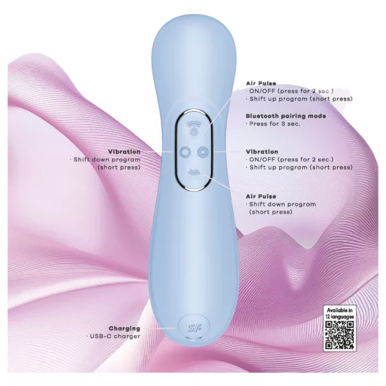Satisfyer Pro 2 Gen4 - aplikáciou ovládaný stimulátor klitorisu s tlakovými vlnami (modrý)