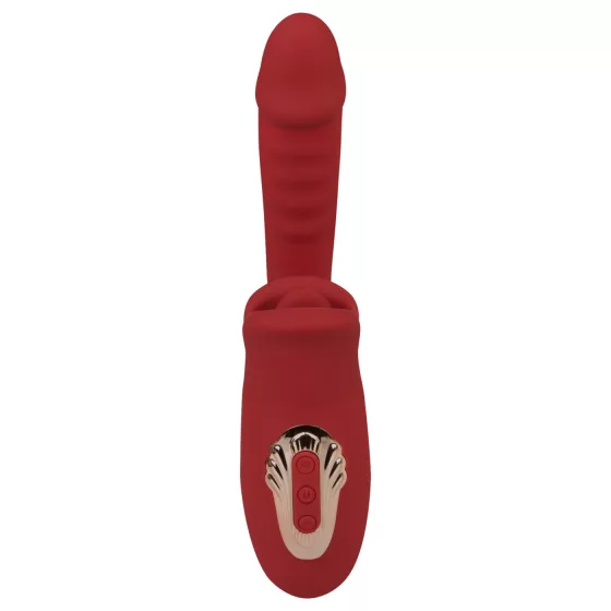 EIS Passion Lips - vibrátor na G-bod s lízajúcou funkciou - červený