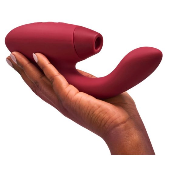 Womanizer Duo 2 - vodotesný vibrátor na bod G a stimulátor klitorisu (červený)