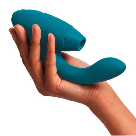 Womanizer Duo 2 - vodotesný vibrátor na bod G a stimulátor klitorisu (zelený)