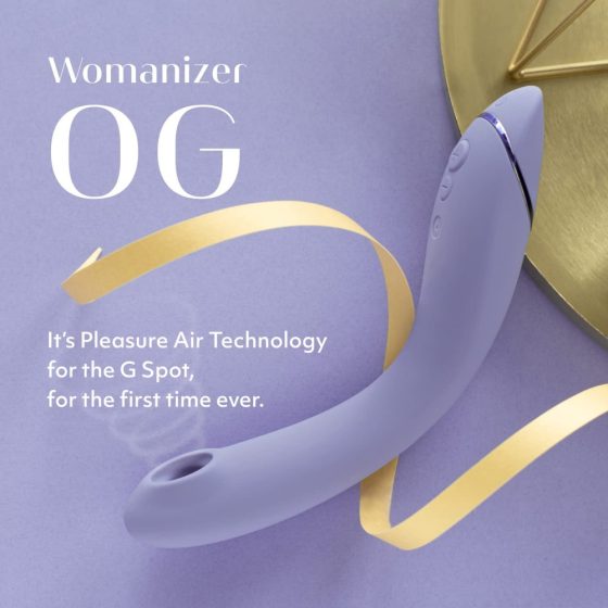 Womanizer OG - dobíjateľný, vodotesný vibrátor 2v1 so vzduchovou vlnou na bod G (fialový)