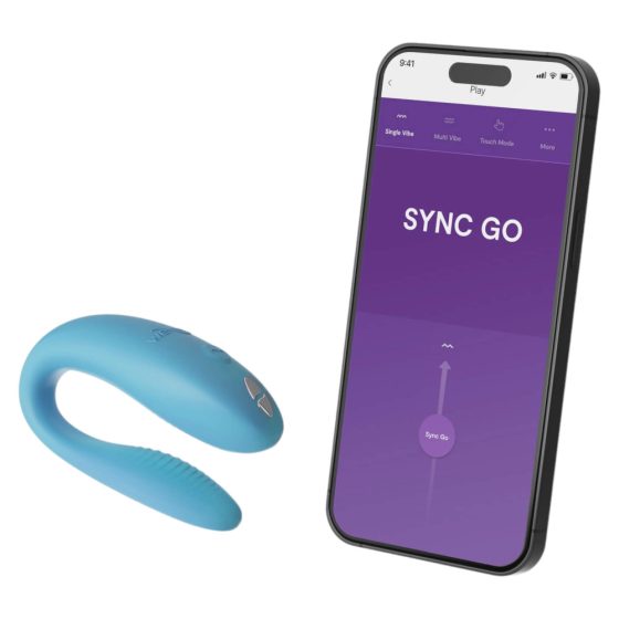 We-Vibe Sync Go - inteligentný dobíjací vibrátor (tyrkysový)
