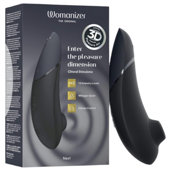 Womanizer Next - nabíjateľný stimulátor klitorisu s tlakovými vlnami (čierny)