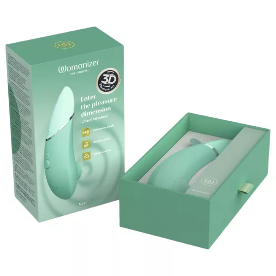 Womanizer Next - akumulátorový, vzduchovými vlnami stimulujúci klitorisový vibrátor (šalvia)
