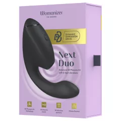   Womanizer Next Duo - vibrátor na G bod a klitorálny stimulátor - čierny