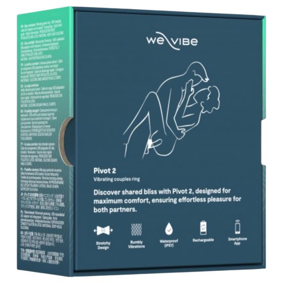We-Vibe Pivot 2 - vibračný erekčný krúžok - smart funkcia - modrý