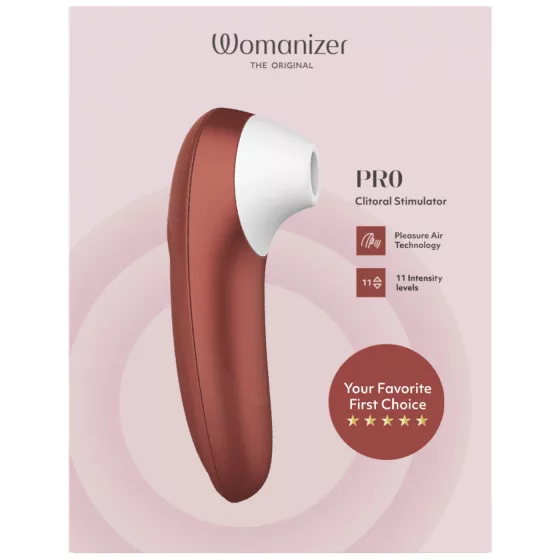Womanizer Pro - stimulátor klitorisu s tlakovými vlnami (červený)