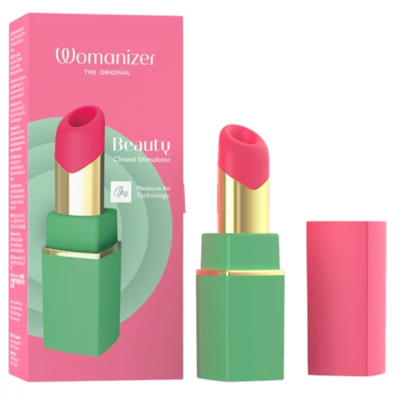 Womanizer Beauty - klitorálny stimulátor s pulzujúcim vzduchom v tvare rúžu (zelený)