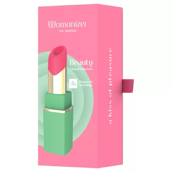 Womanizer Beauty - klitorálny stimulátor s pulzujúcim vzduchom v tvare rúžu (zelený)