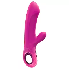   Fun Factory Bi Stronic Embrace - prirážajúci vibrátor s klitoriálnym ramenom (ružový)