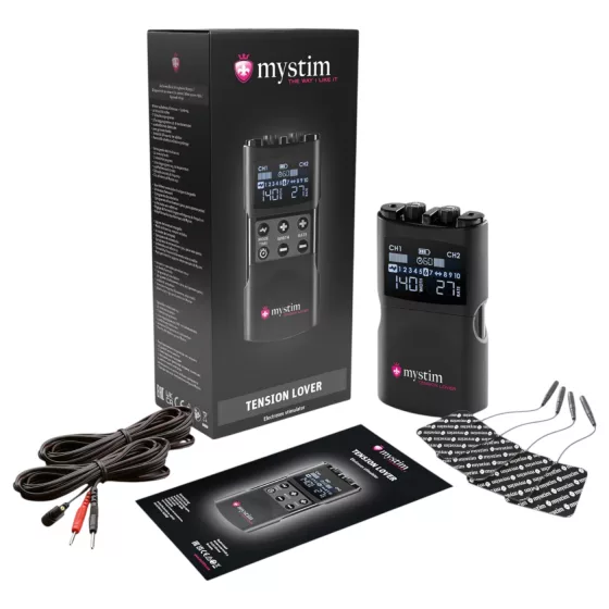 mystim Tension Lover 2 - elektro stimulátor - digitálny set - čierny
