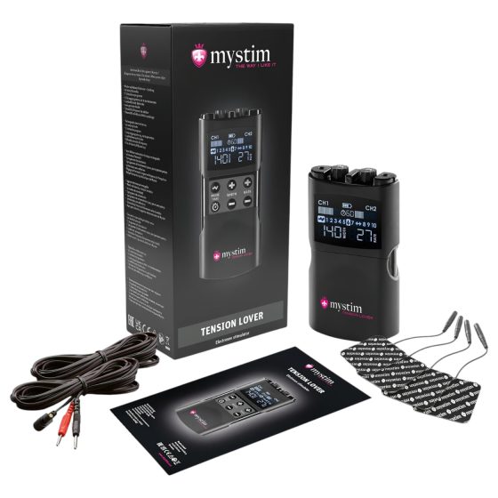 Mystim Tension Lover 2 - digitálny elektro set (čierny)