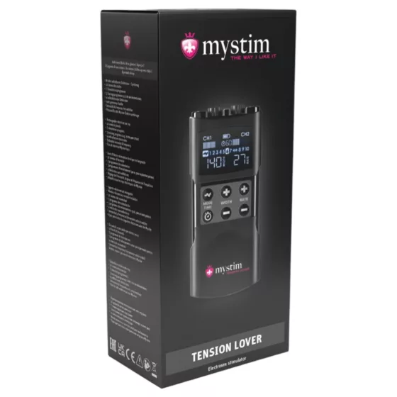 mystim Tension Lover 2 - elektro stimulátor - digitálny set - čierny