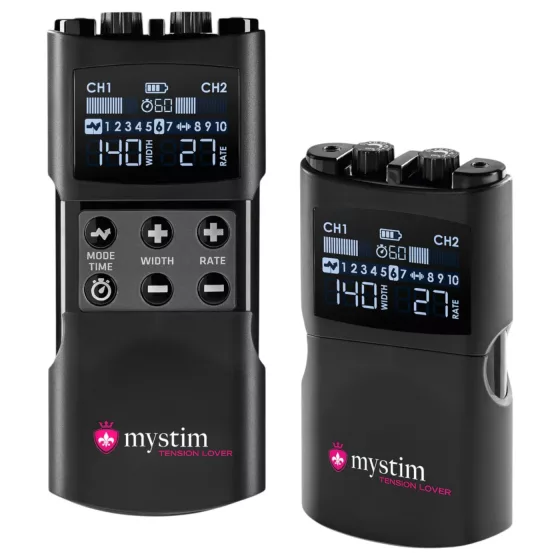 mystim Tension Lover 2 - elektro stimulátor - digitálny set - čierny