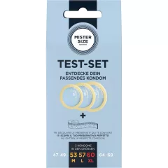   Mister Size Test-Set - skúšobný balíček kondómov s meracím pásikom (3 ks)