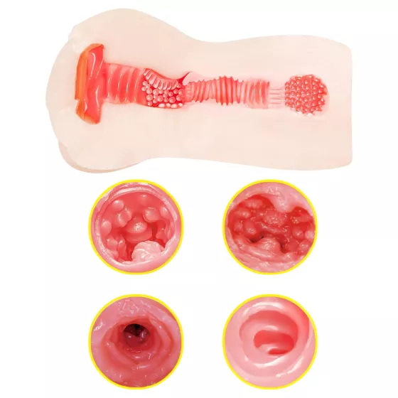 TAMASHII Continuous Orgasm - anime umelá vagína masturbátor (prírodná farba)