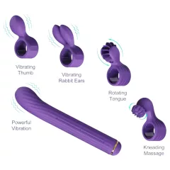 Magic Stick S1 - vibrátor s viacerými funkciami - fialový
