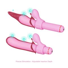 Magic Stick - vibrátor s vymeniteľnou paličkou (ružový)