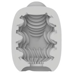   VIBEGGS - vibračné vajíčko masturbátor - rebrované - biele