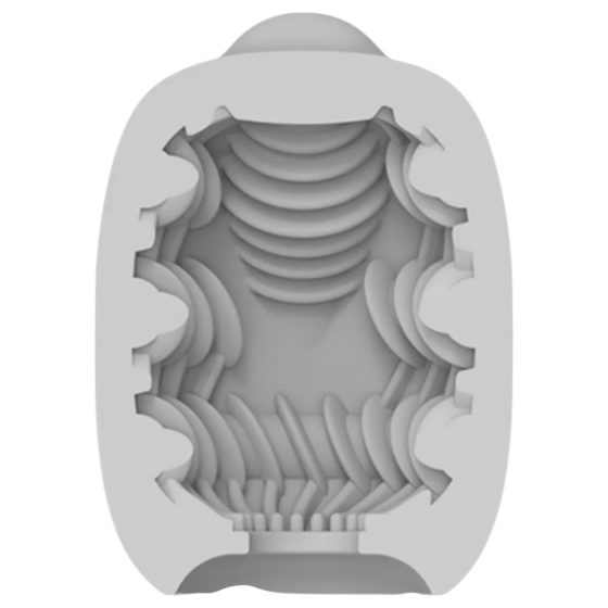 VIBEGGS - vibračné vajíčko masturbátor - rebrované - biele