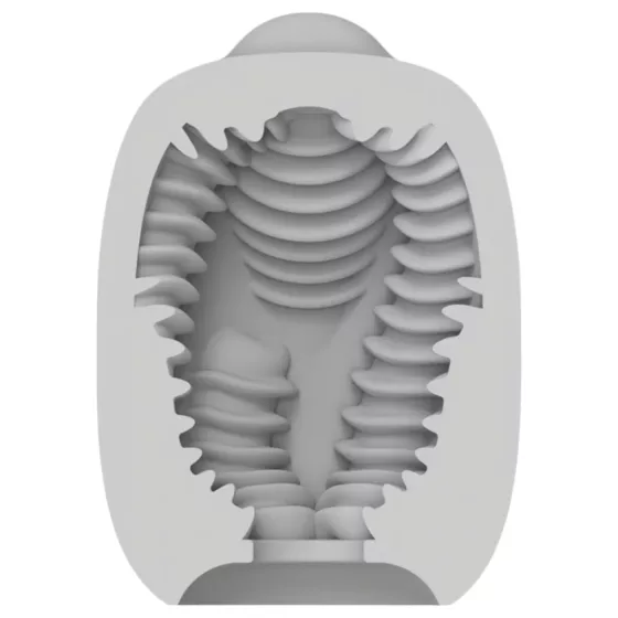 VIBEGGS Twisty Tongues - vibračné vajíčko masturbátor - biela