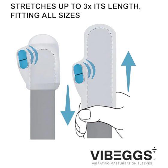 VIBEGGS Candy Curves - vibračné vajíčko masturbátor (biela)