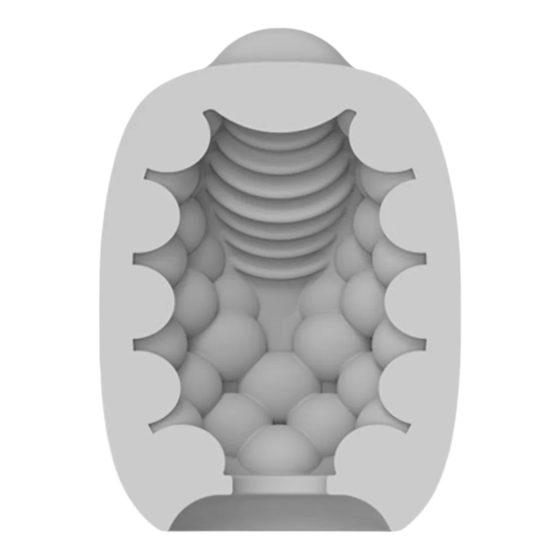 VIBEGGS Blow Misty - vibračný vajíčko masturbátor - biela