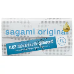   Sagami Original 0.02 - extra lubrikovaný kondóm - 55mm - 12ks
