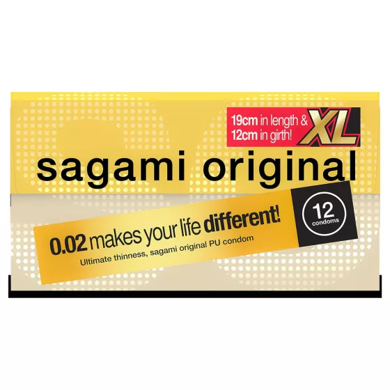 Sagami Original 0,02 XL - kondóm - extra veľký - 61mm - 12ks