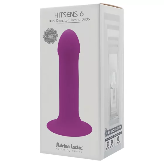 Adrien Lastic Hitsens 6 - realistické dildo - termoaktívne - fialové