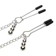   Fifty Shades of Grey - svorky na bradavky s obojkom - strieborné