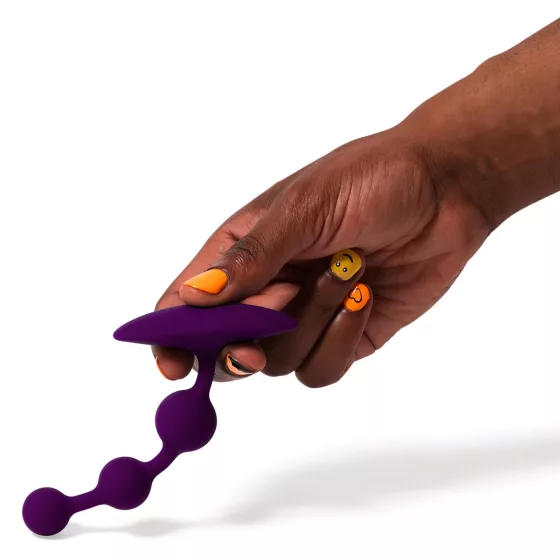 ROMP Amp - perlové análne dildo (fialové)
