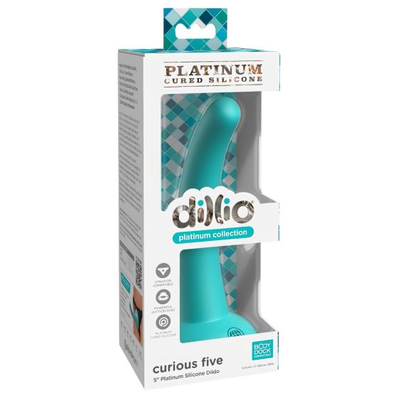 Dillio Curious Five - silikónové dildo (15cm) - tyrkysová